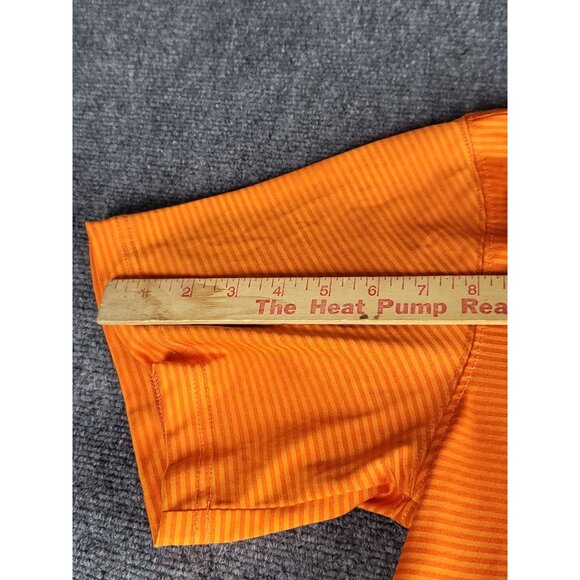 Whataburger Men's Collared‎ Polo Sz M Uniform Orange Striped Employee Workwear - Picture 4 of 8